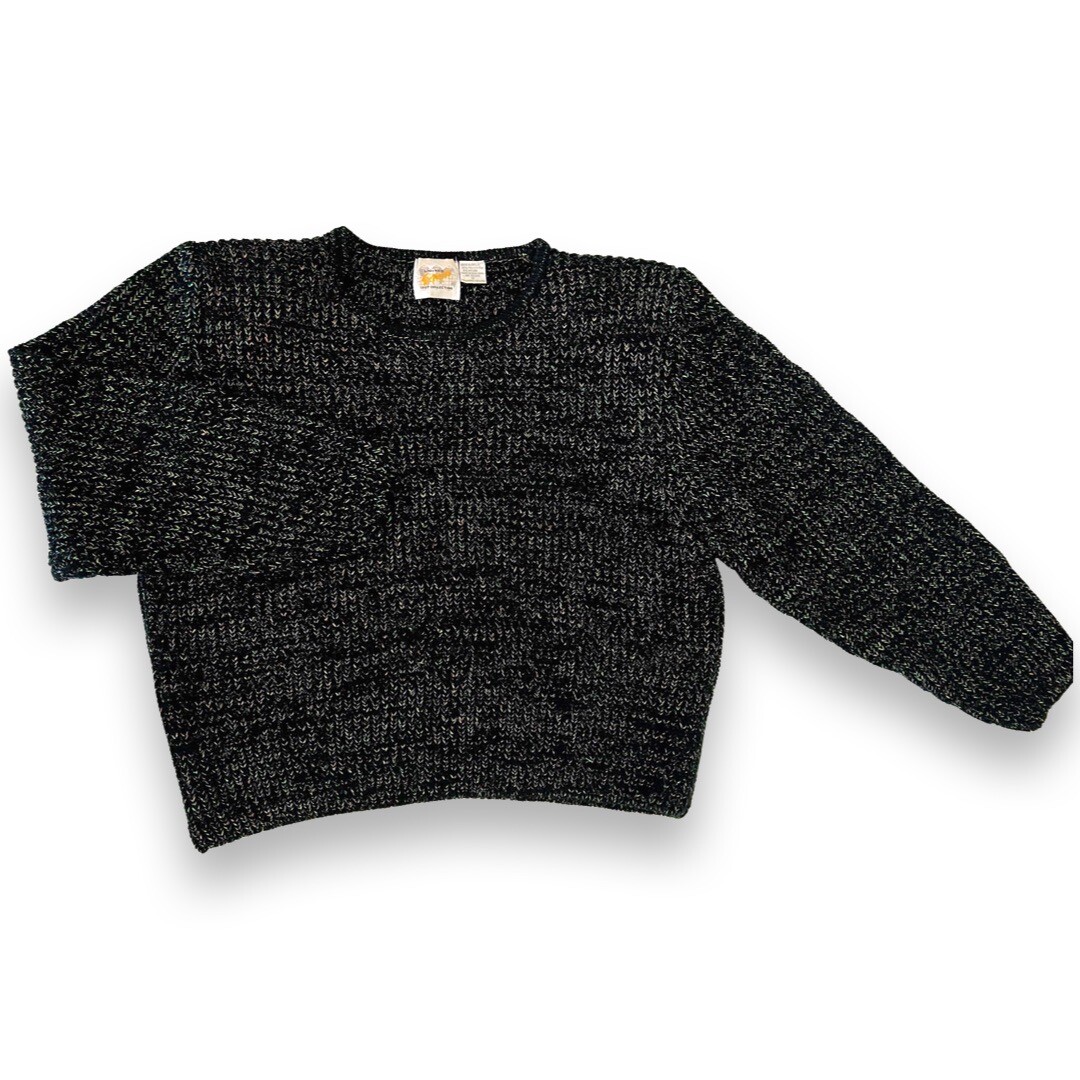 Vintage Limited Express 80s knit sweater Black metallic Size Small