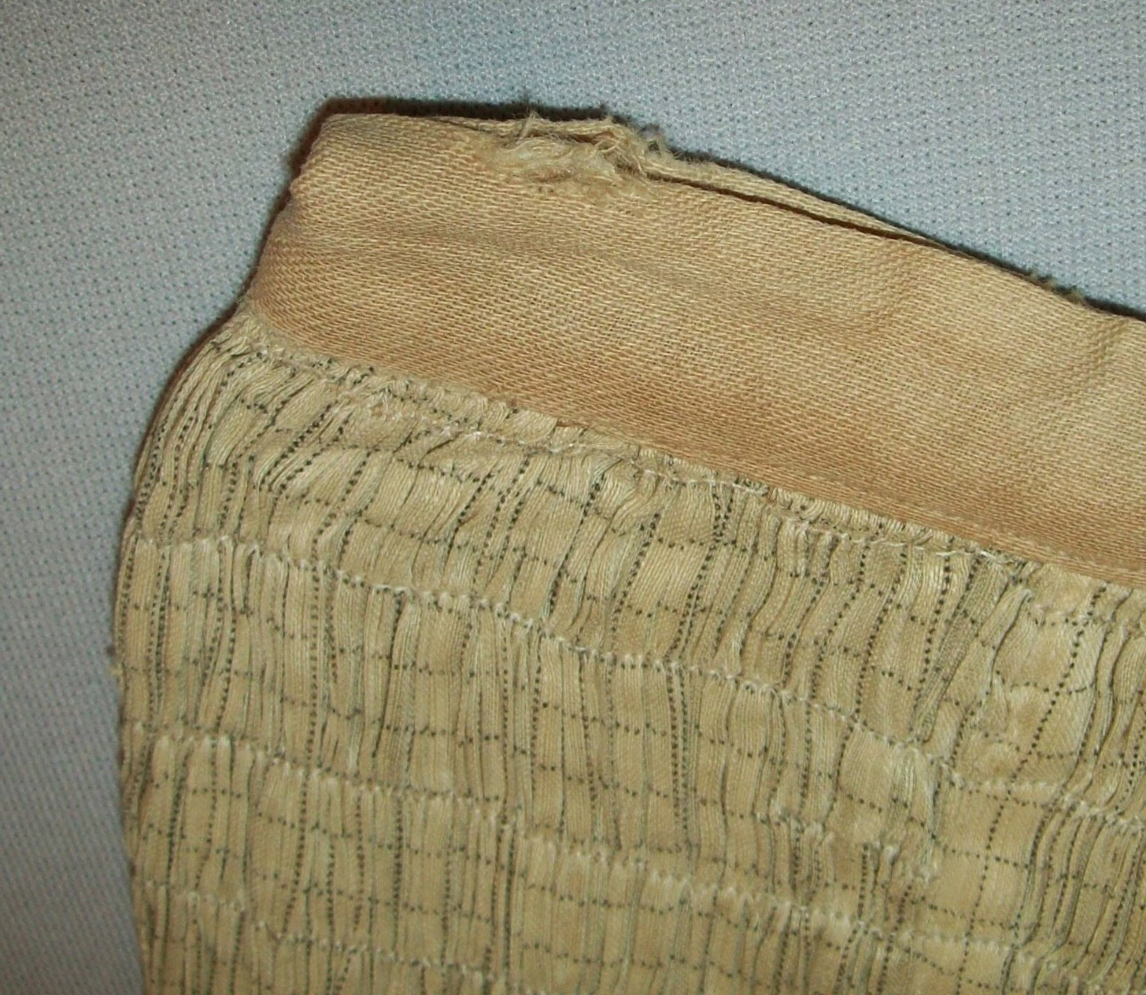 Old Vtg 1890s Womans Hand Made Fancy Petticoat Slip Amazing Work Homespun Pleats