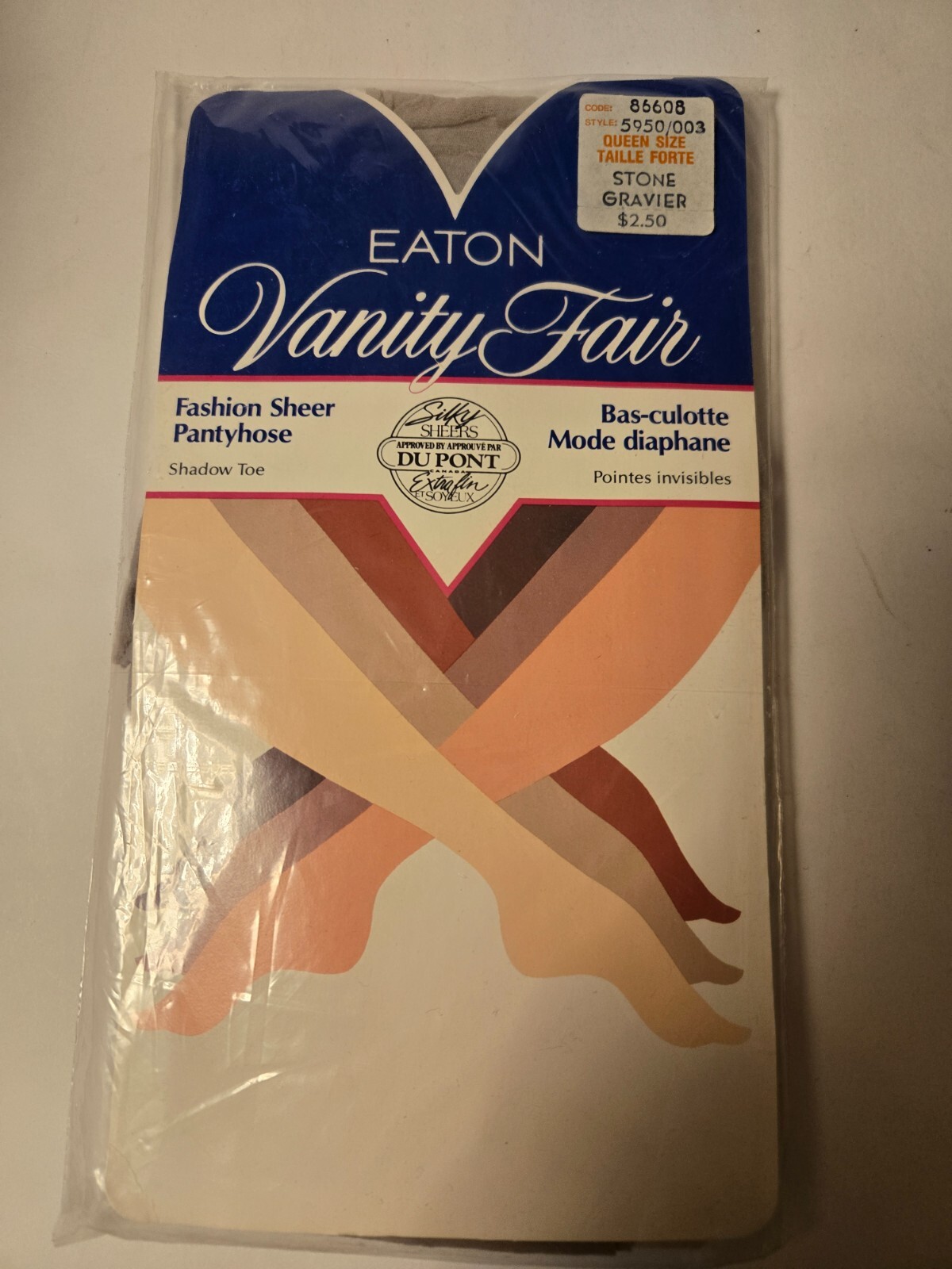Vintage VANITY FAIR EATON Pantyhose Stone Gravier Fashion SHEER SEALED Hosiery