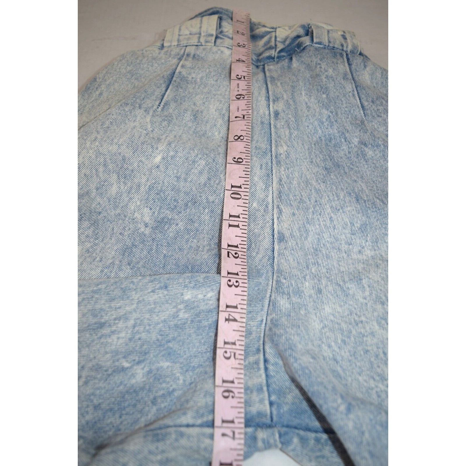 Vintage Watch LA Shorts Size XS/S 80s Denim High Waist Baggy Pleat Zip Made USA