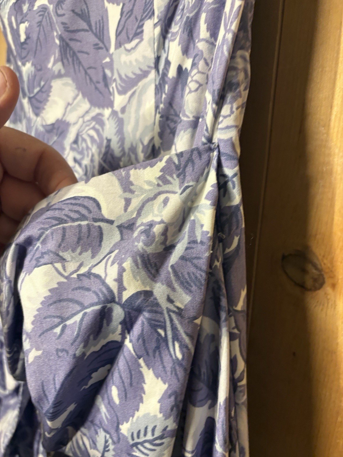 VTG Laura Ashley Dress Strapless Floral Purple XS/S Draped Bow 34/32 (tiny Flaw