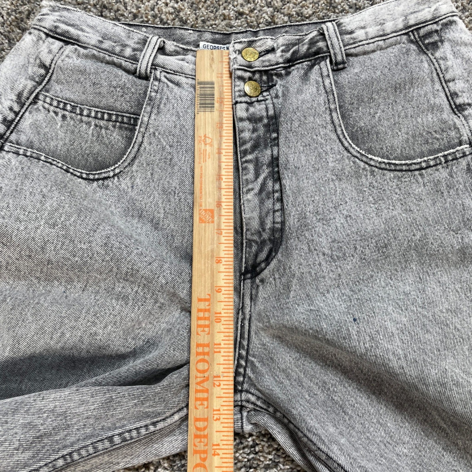 Vintage Georges Marciano for Guess Womens 32×33 Acid Wash Grey Tapered Jeans USA