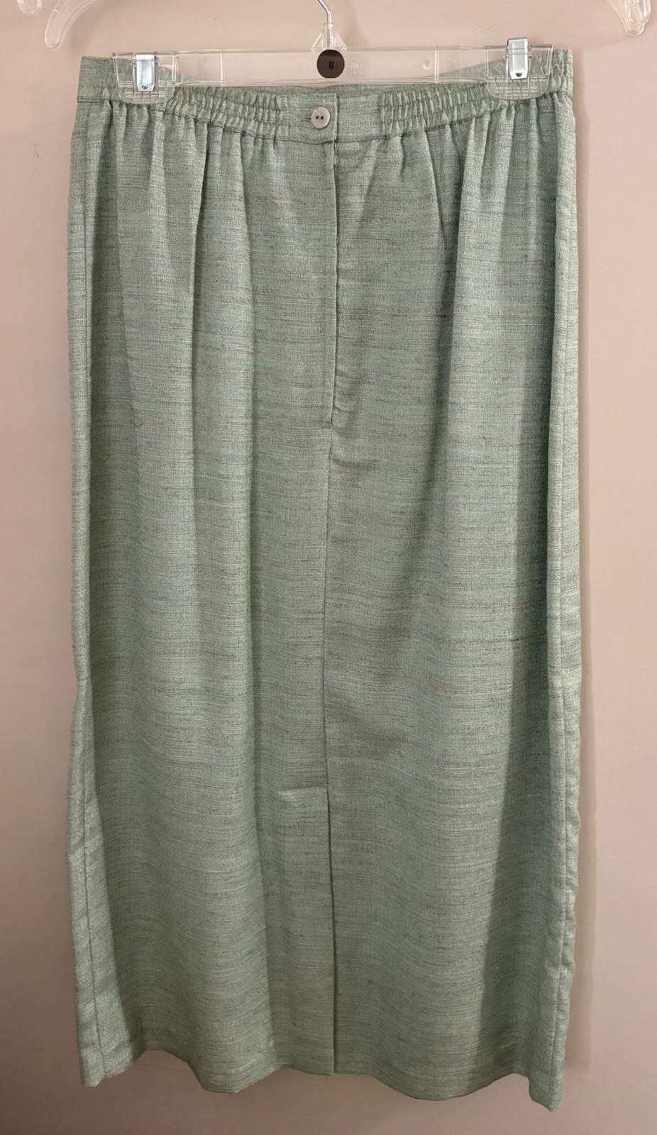 Vintage Karin Stevens Regency-Lite Two Piece Embroidered Skirt Suit Green Size 6