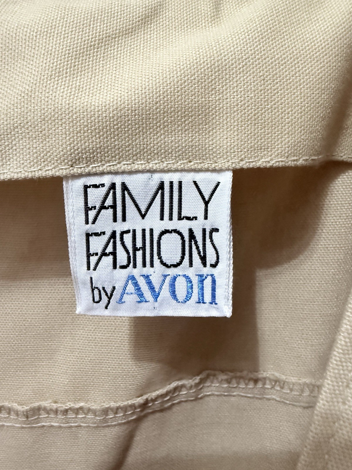 Vintage 70s Family Fashions Avon Tan Khaki Jumper Dress Red Pin Up A Line M L