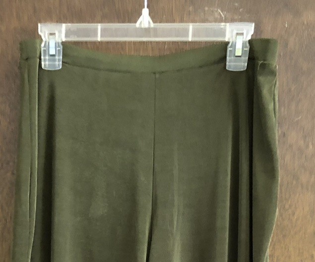 Womens Size L Green Polyester Spandex Stretch Studio Works 30 Inseam Pants 1980s