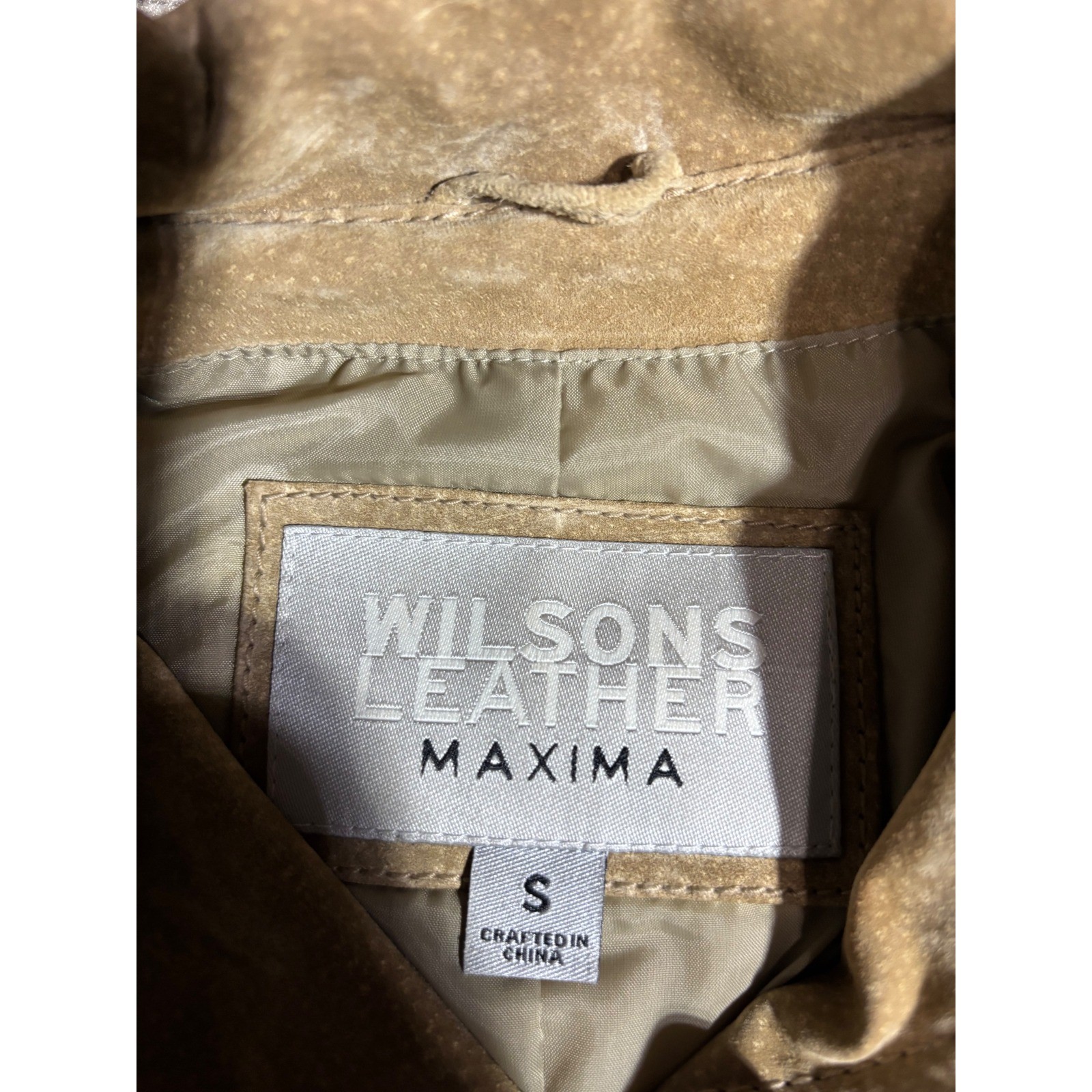 Wilsons Leather Maxima 3pc Suede Set Jacket Halter Vest Skirt Tan Tan S/4 Y2K