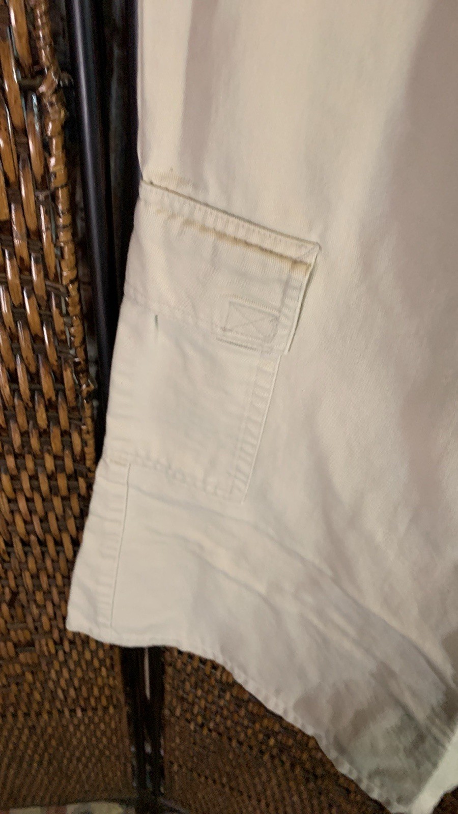 Vintage 90’s Y2K Mudd Cream Carpenter Pickets Super Flare Jeans Size 7