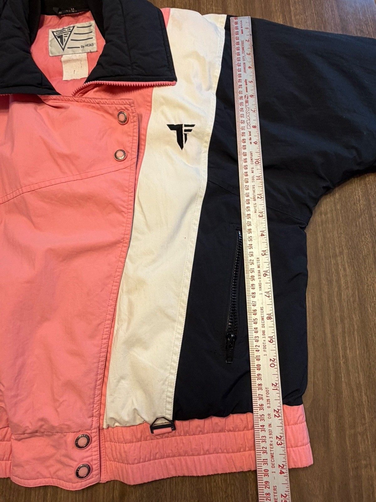 Vtg 80s 90’s Tyrolia By Head Pink Black Block Ski Jacket Sz Ladies M