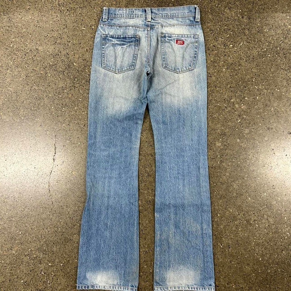 Crazy Miss Sixty Vintage Y2K Sand Washed Low Rise Flared Tommy Jeans (Size 28)