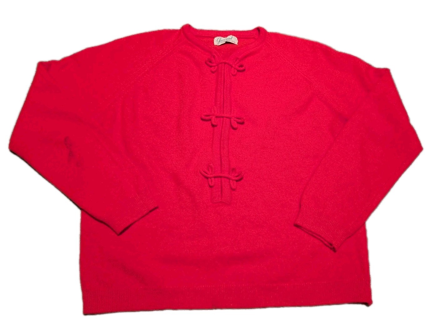 Vintage 50s 60s Garland Dreamspun Women’s Red Pullover Sweater