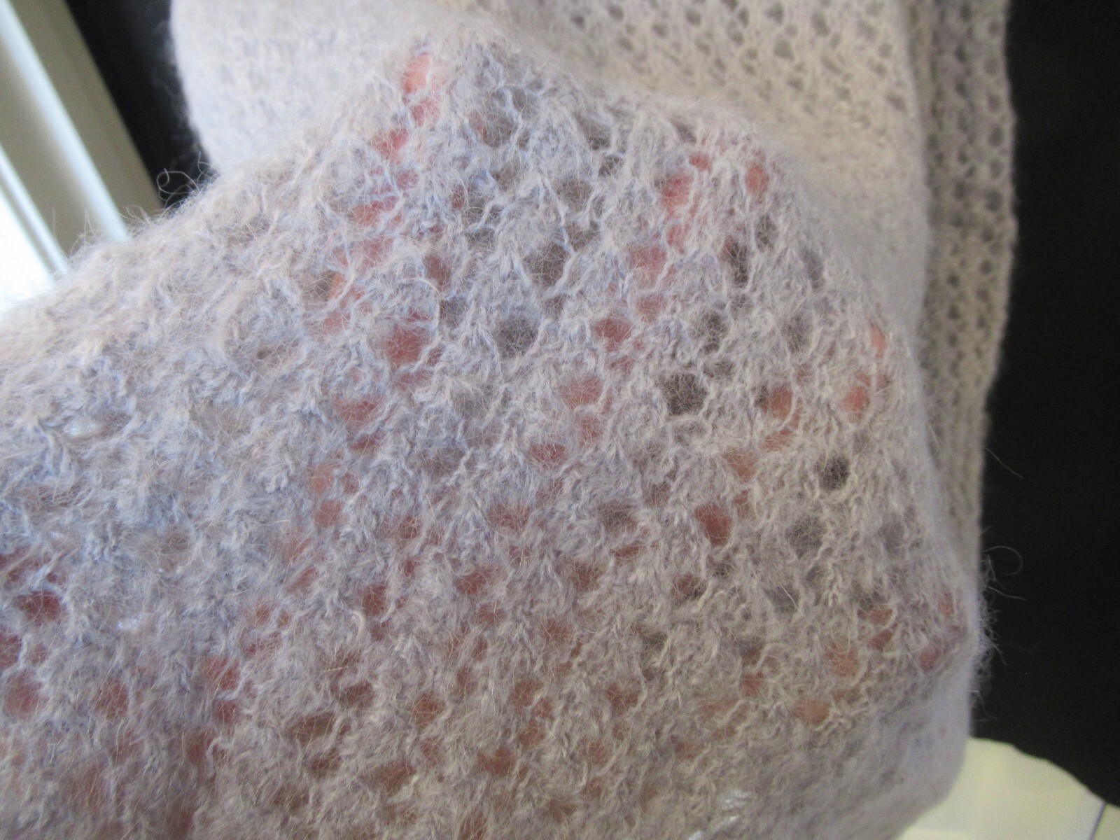 Gray knit shift dress and matching slip, c. 1960s, 32″ chest