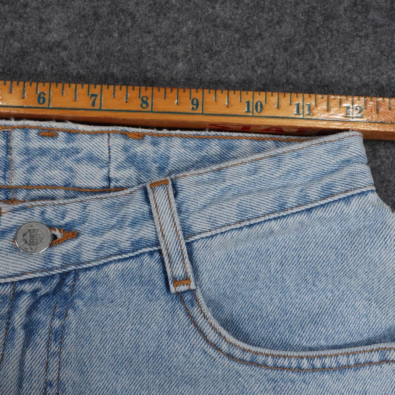 Vintage Bongo High Waisted Slim Tapered Jeans Light Stone Wash 3-R CH10001-I