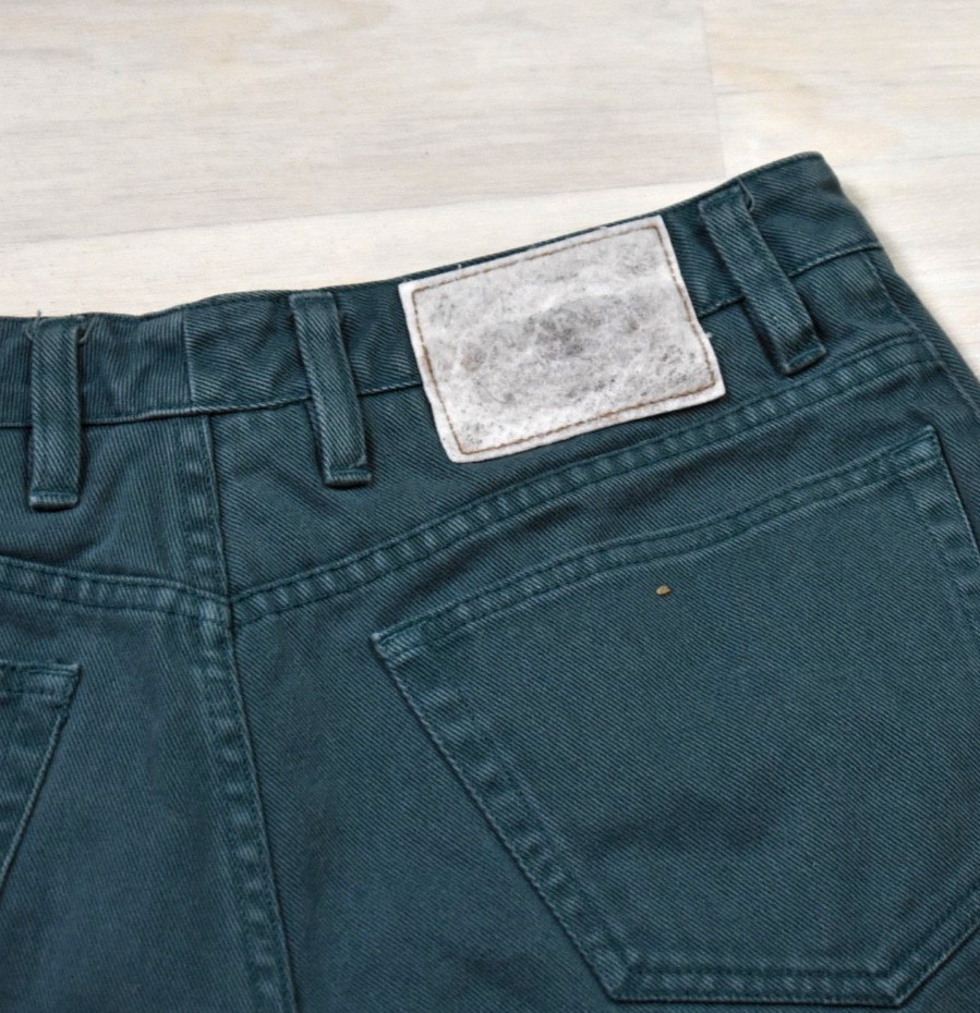 90s Paris Sport Club Bermuda Shorts High Rise Button Fly Green 30″ Waist VTG