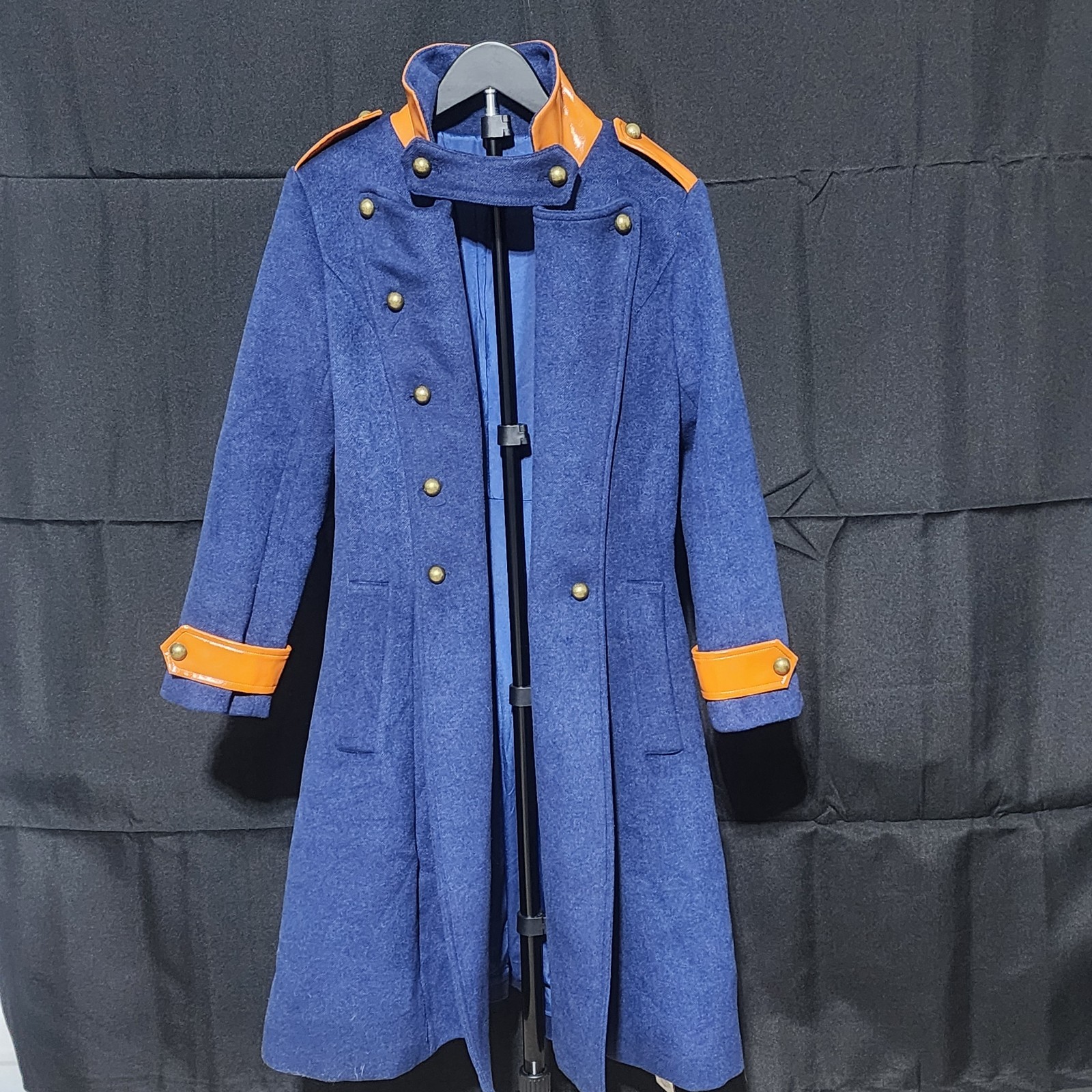 Navy Blue Vintage Style 1940s/50s Patchwork Military Button Coat NWT PLEASE READ