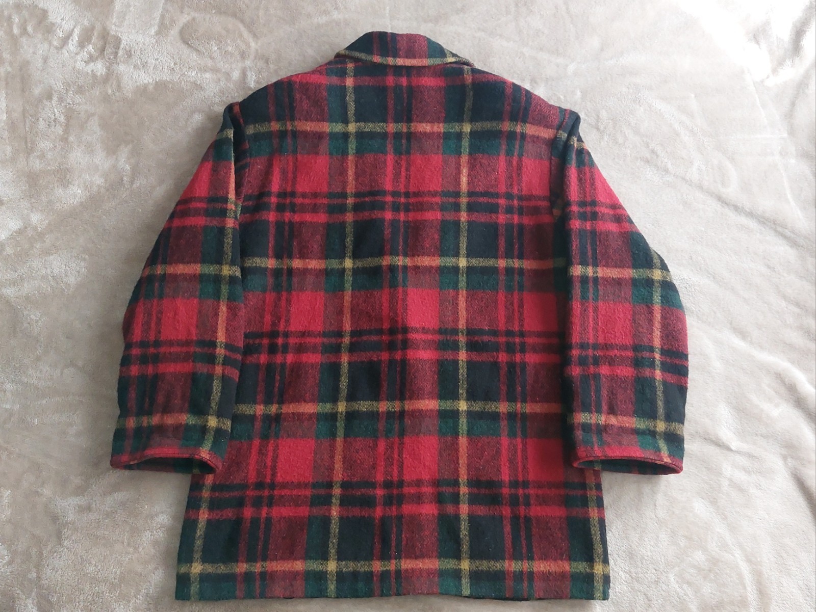 Vtg French Country Express Women’s Tartan Plaid ILGWU USA Wool Blend Coat | L