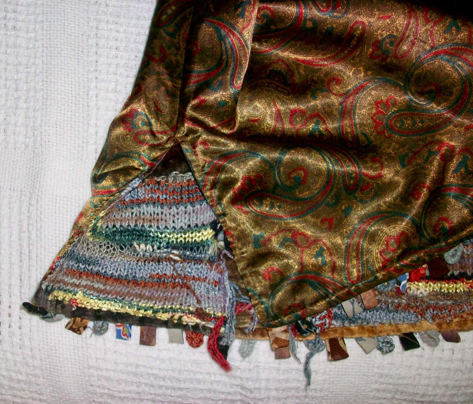 Vintage Designer SANDY STARKMAN Women’s Boho Mixed Media Cotton Rayon Jacket XL