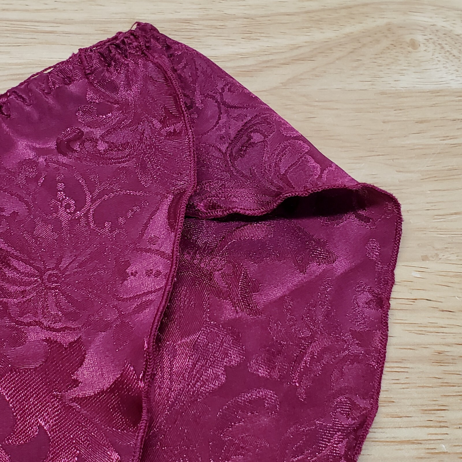 Victoria’s Secret Gold Label Hi Cut Panties Burgandy Red Floral Size S Vintage