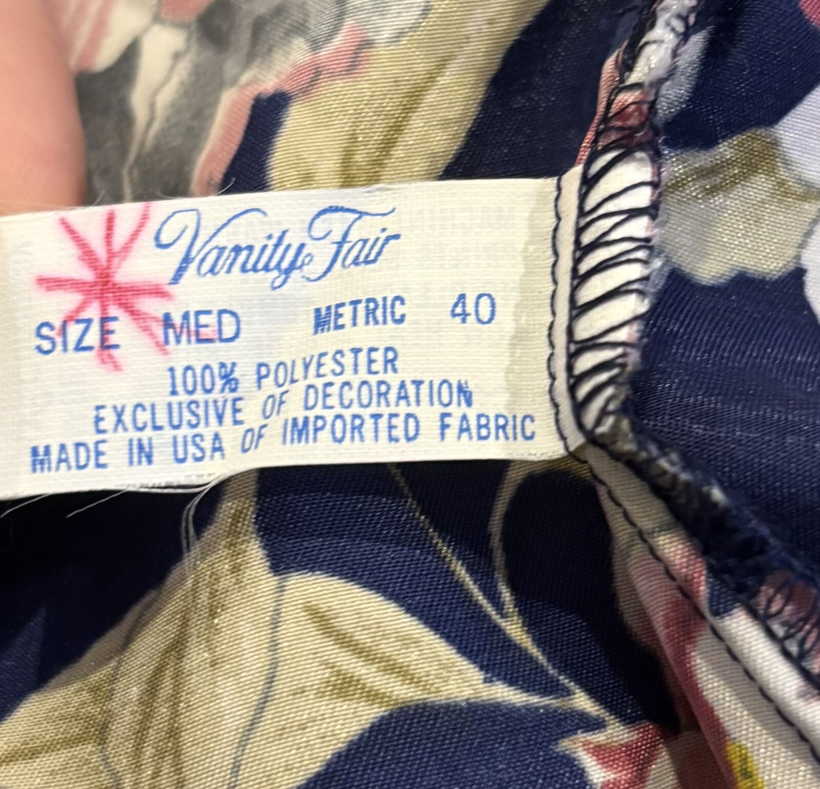 NWT Vintage Vanity Fair Satin Floral Wrap Peignoir Robe Gown Set Medium Magnolia