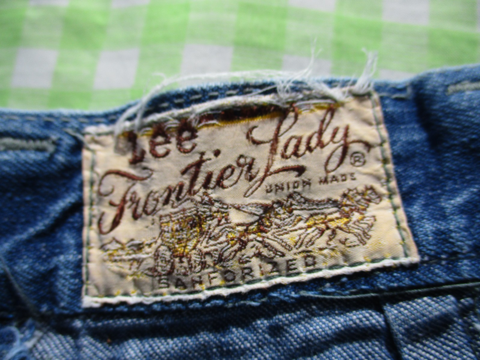 VTG 60s Lee Frontier Lady Pearl Snap Side Zip Denim Jeans 24 1/2 X 29 5/8