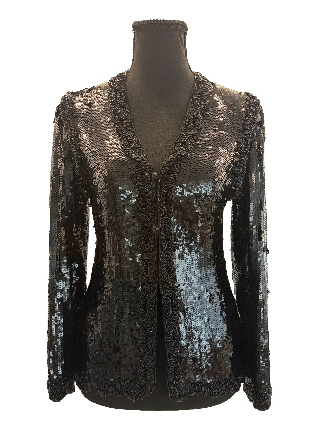 VTG James Galanos Sequins / Beaded Black Eveningwear Jacket – Collectors Item