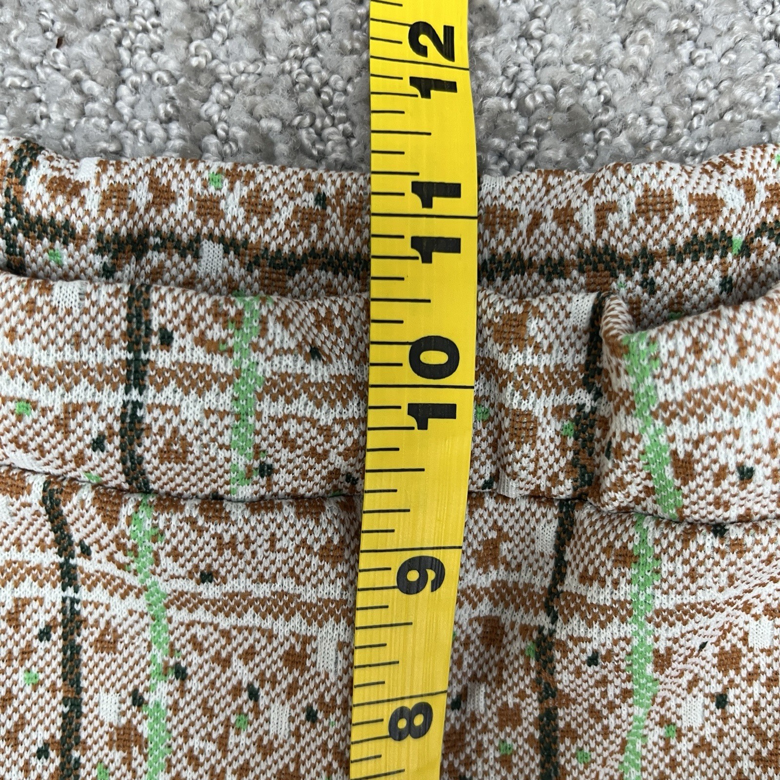 Vintage Kmart Plaid Pants Womens 8 *Mzrs 26×28 Double Knit Polyester Japan 70s