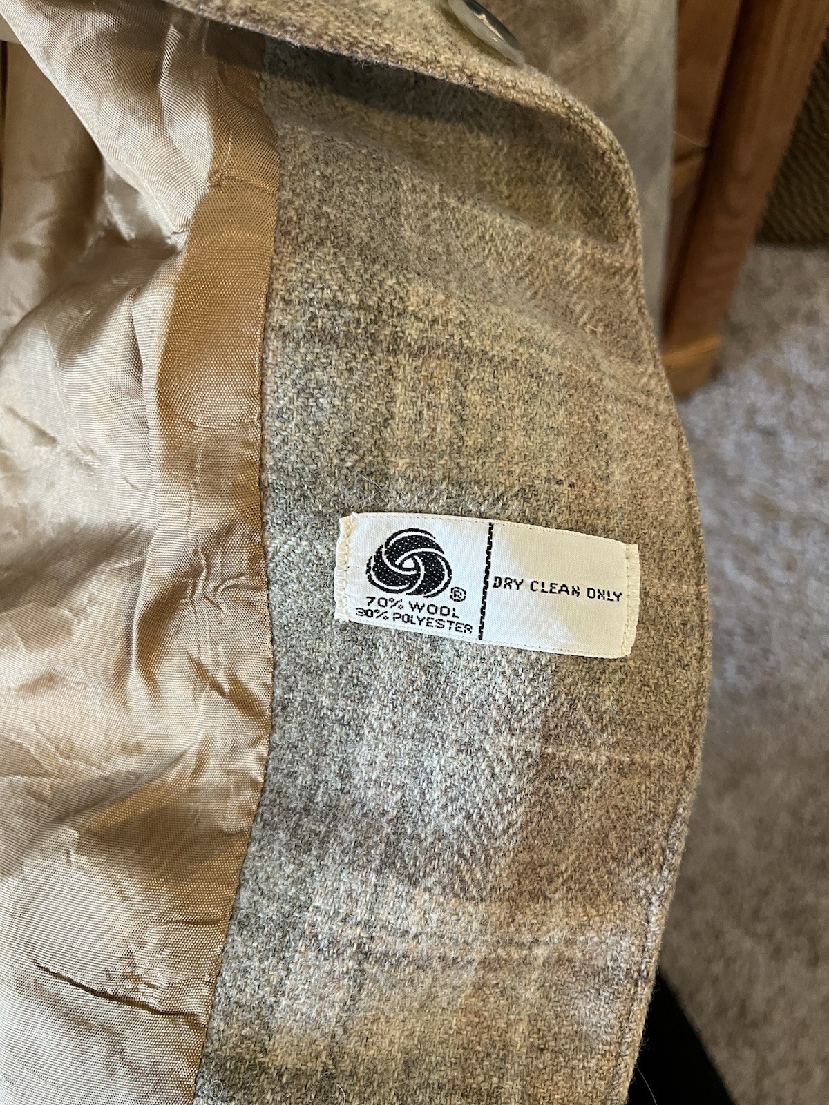 Vintage 90s Evan Picone Plaid Tweed Wool Blazer Jacket Academia Preppy