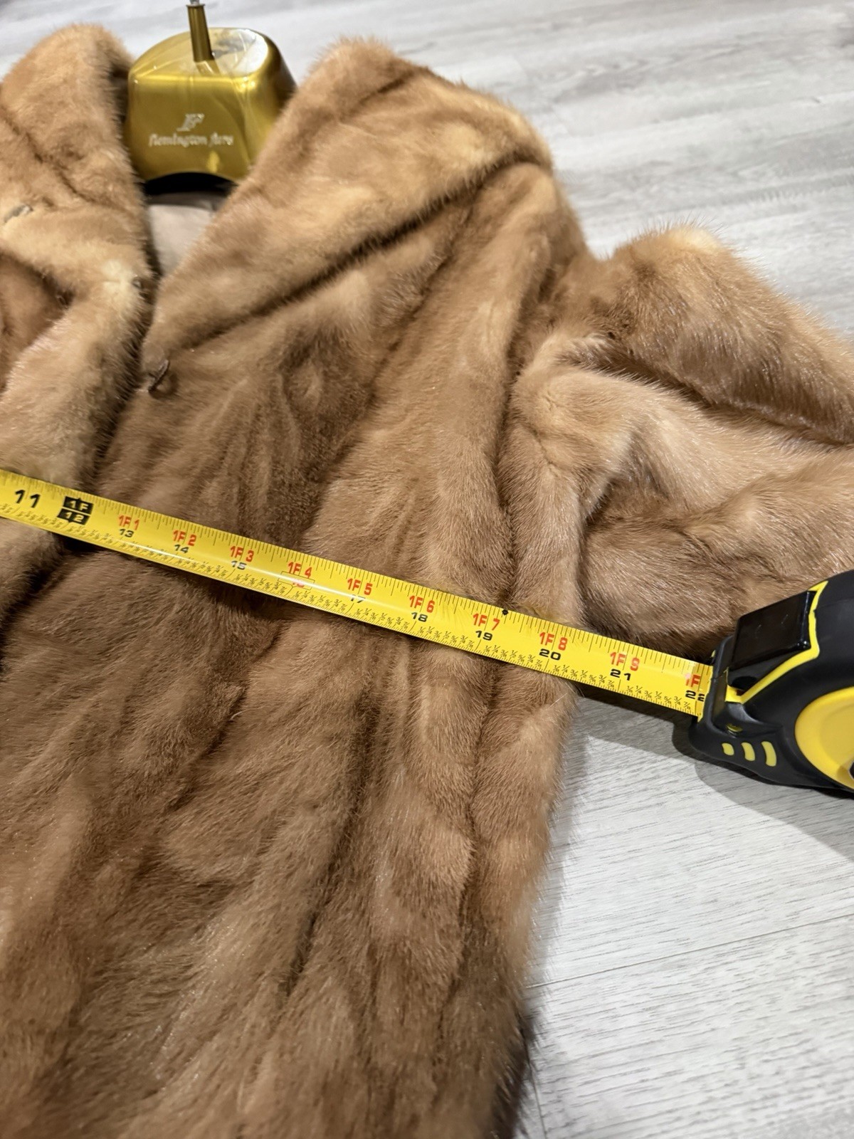 Vintage Flemington Furs Full Length Mink Fur Coat Honey Blonde Honey Amber