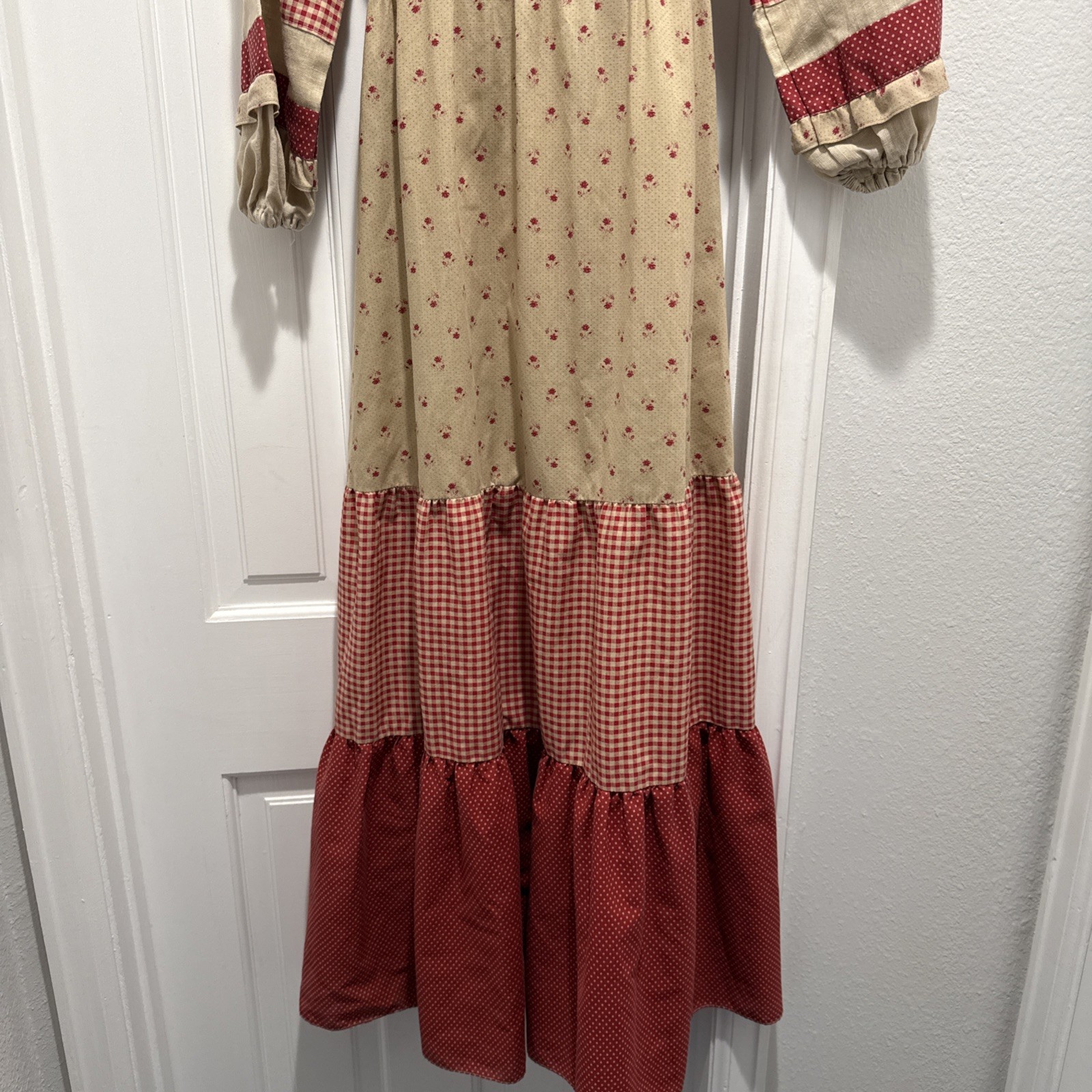 Vintage 1970s Magnolia San Francisco Dress Boho Hippie-Flower Child-Cottagecore