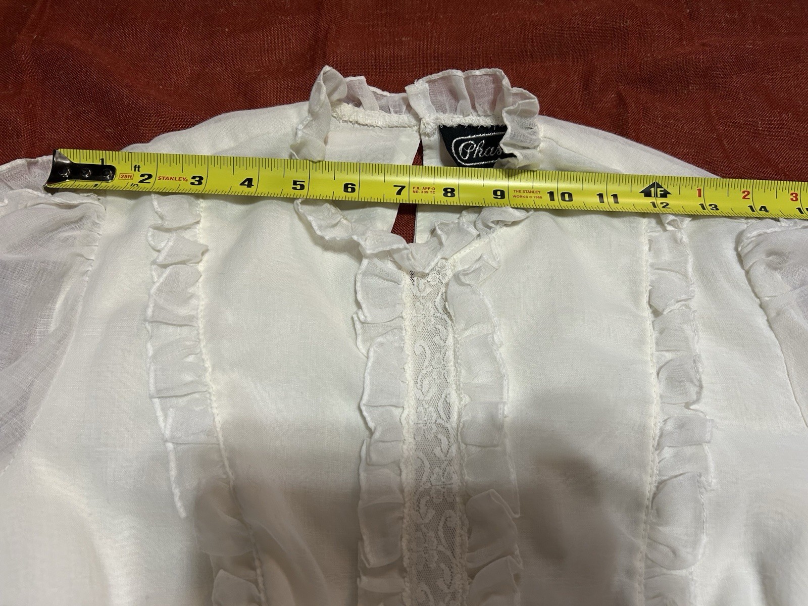 Vintage Dress Small Phase II White Prairie Coquette Long Sleeve Lana Del Rey