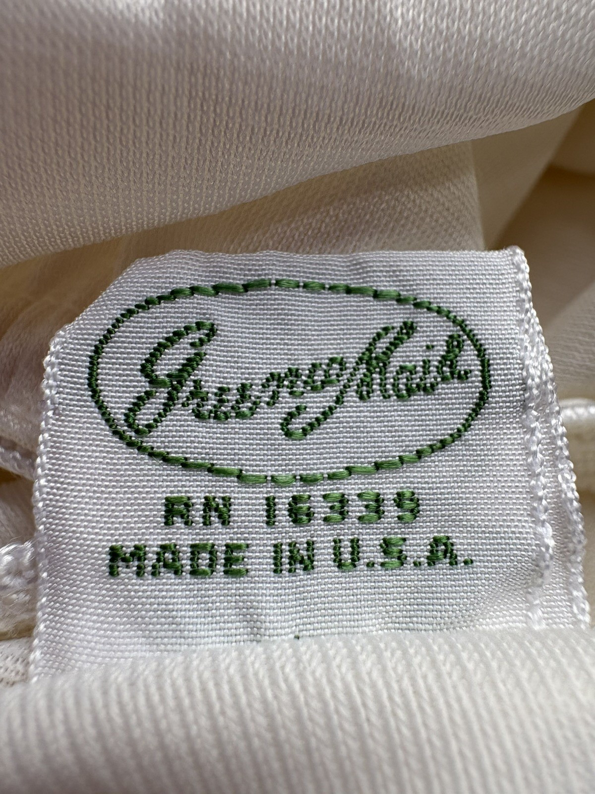 VTG Lingerie Greenco Maid White Nylon Lace Slit Half Slip Romantic Soft Sz. M
