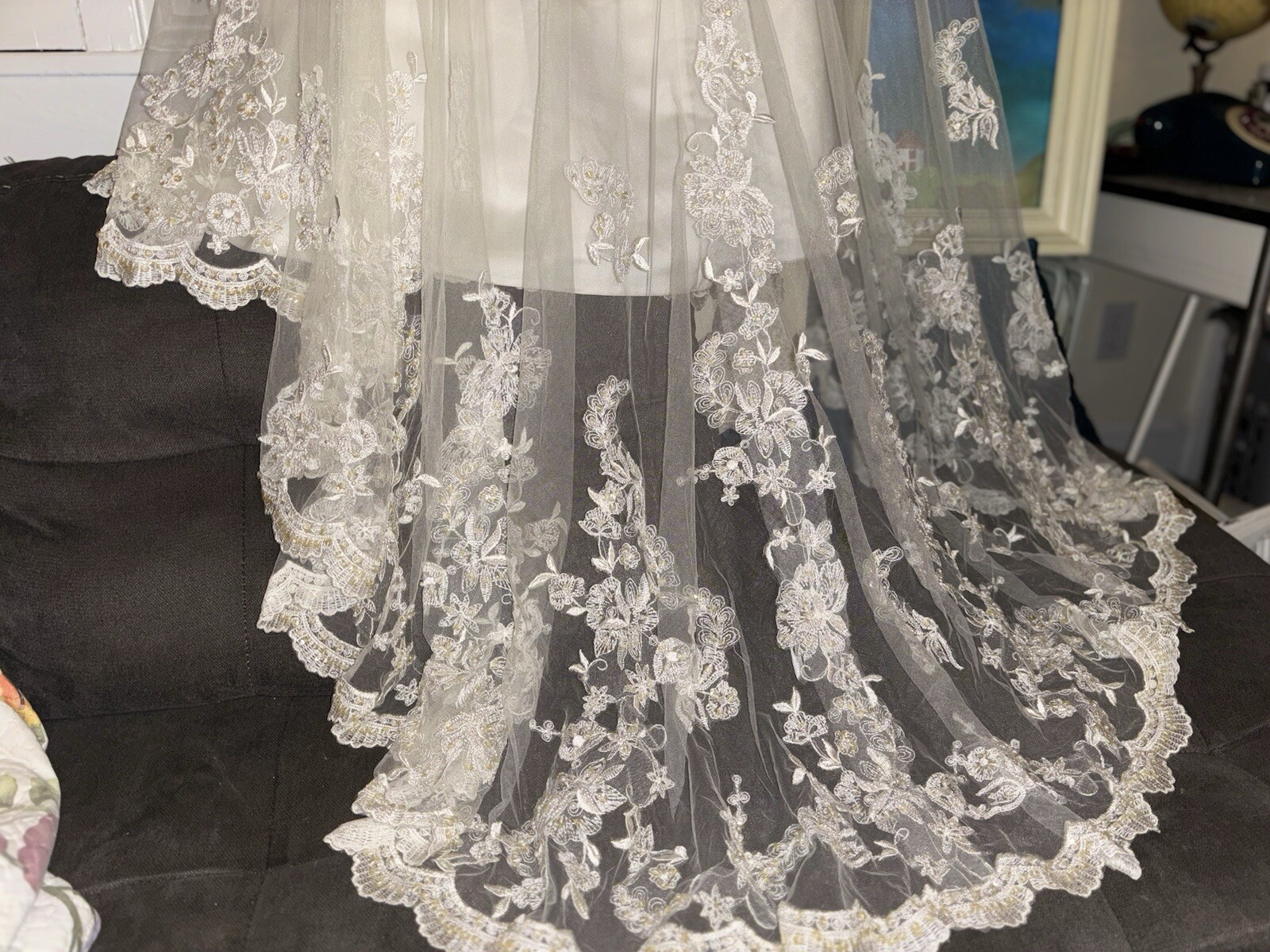 Classy And Classic, Deneki’s, Beaded Lace And Train