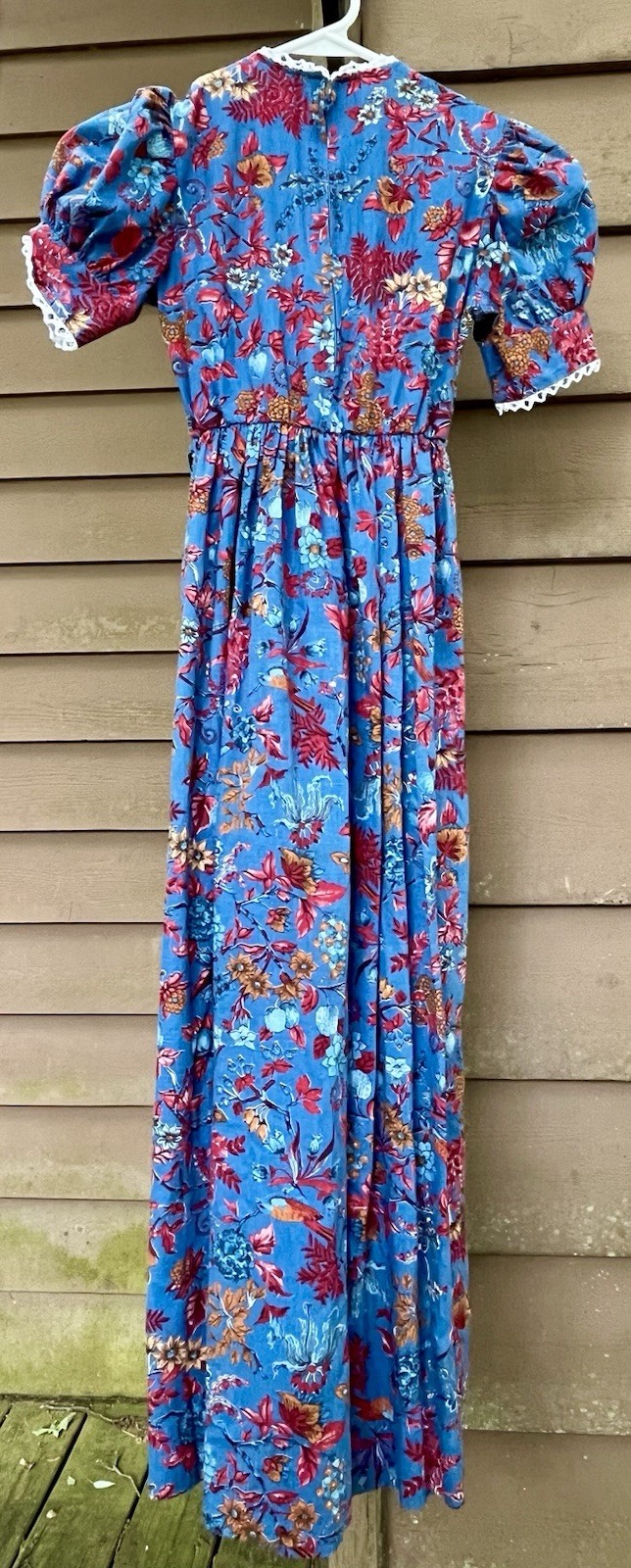 Vintage 1970s Prairie Cottagecore JCPenney Floral Print High Waist Dress Size 8
