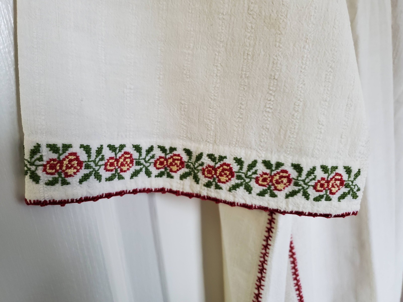 TraditionalBulgarian long dress with Floral Embroidery-Beautiful
