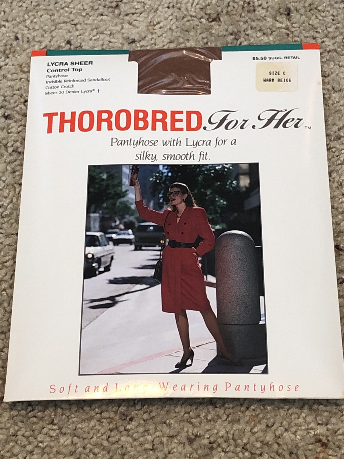Lot Of 3 Thorobred For Her Pantyhose Size C Warm Beige Vintage Sheer Control Top