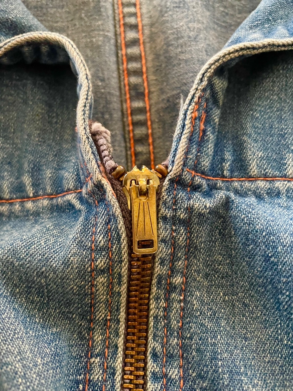Vintage 70s Denim Jumpsuit March 1 Zip Front Utility Workwear USA Cotton 11 12