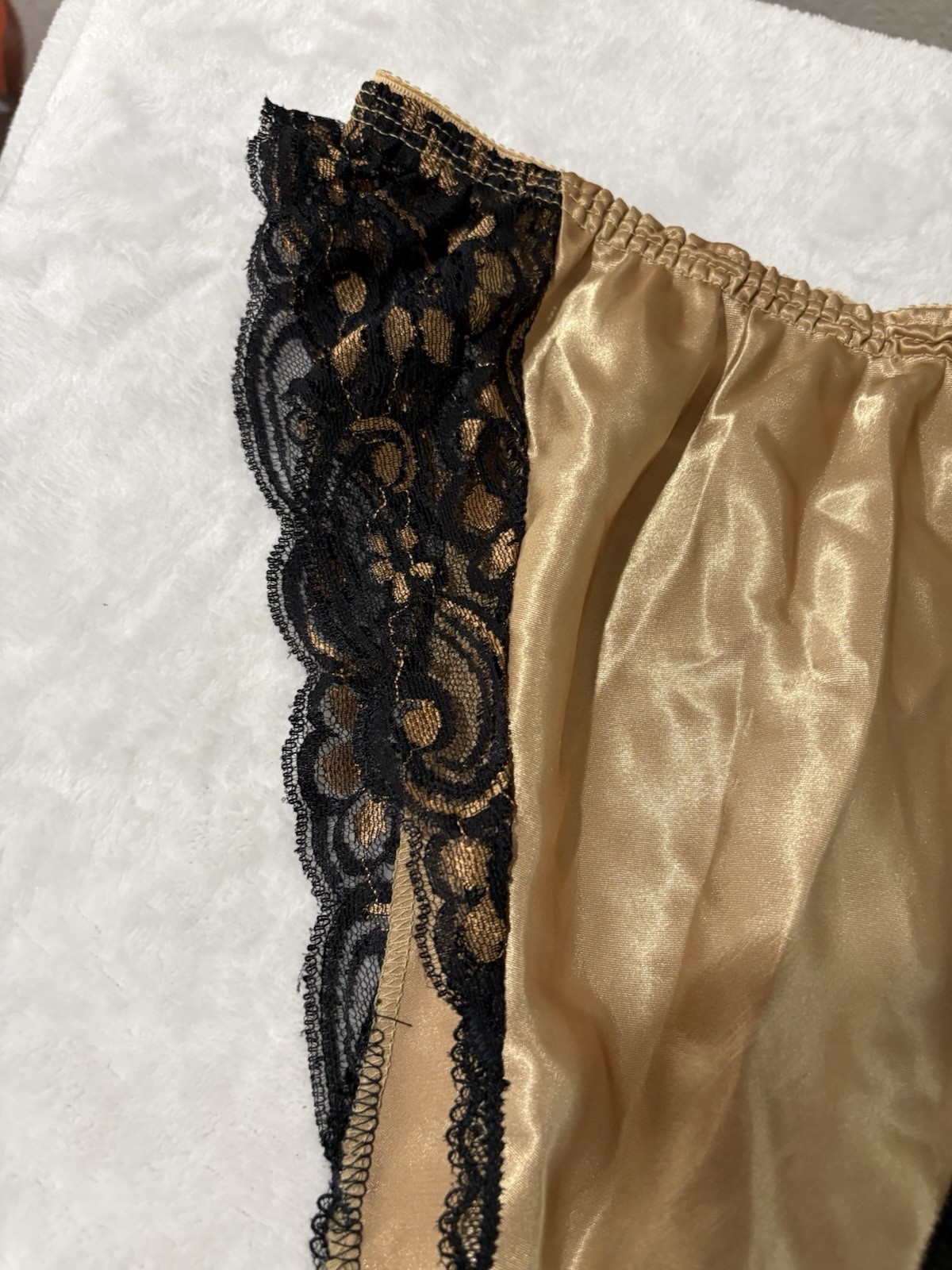 VTG Lucie Anne Panties & TANK 2XS French Cut Gold High Waisted USA B-32 W-28