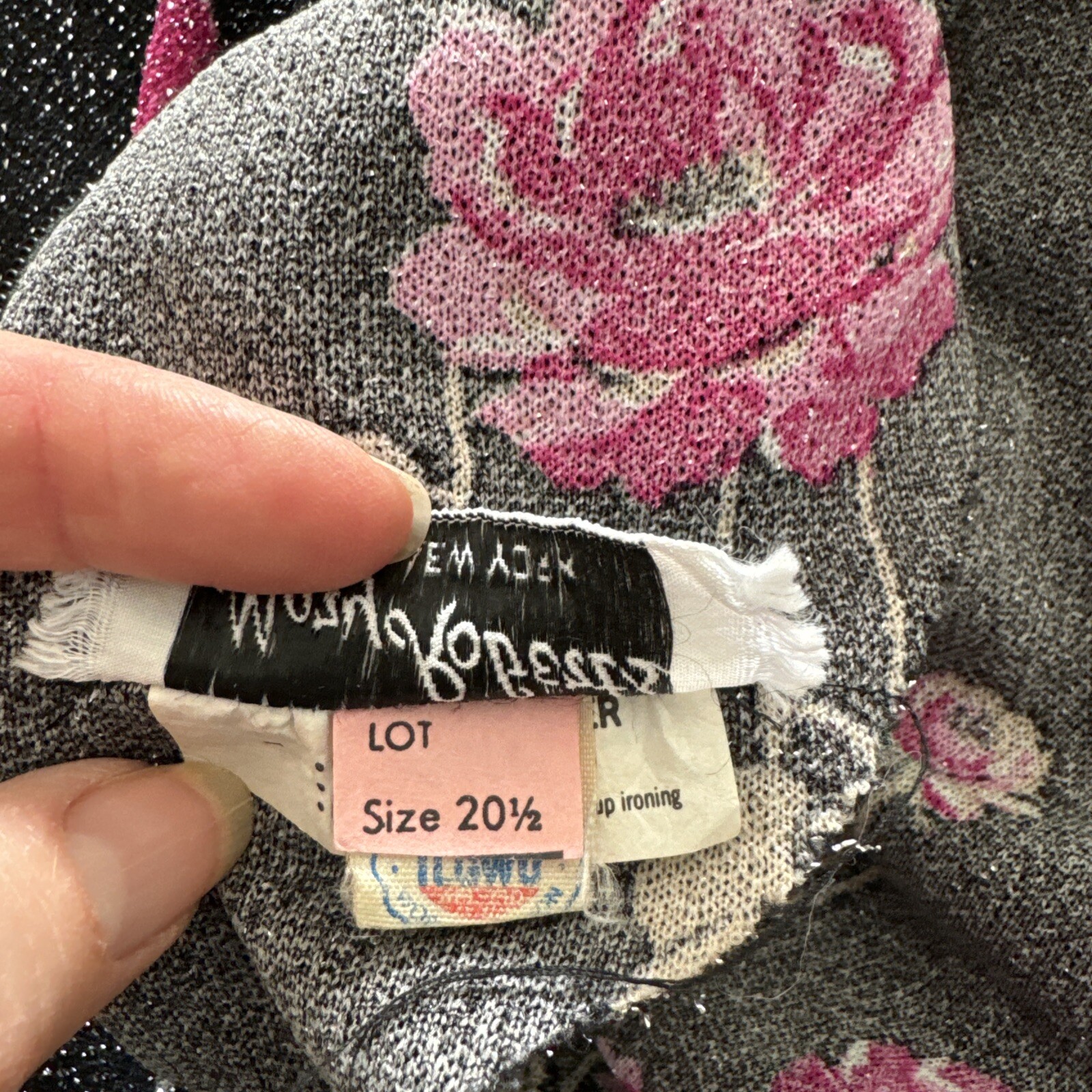 Mary Roberts New York Skirt Set Blouse Skirt Size 20.5 Vintage USA Unique C2