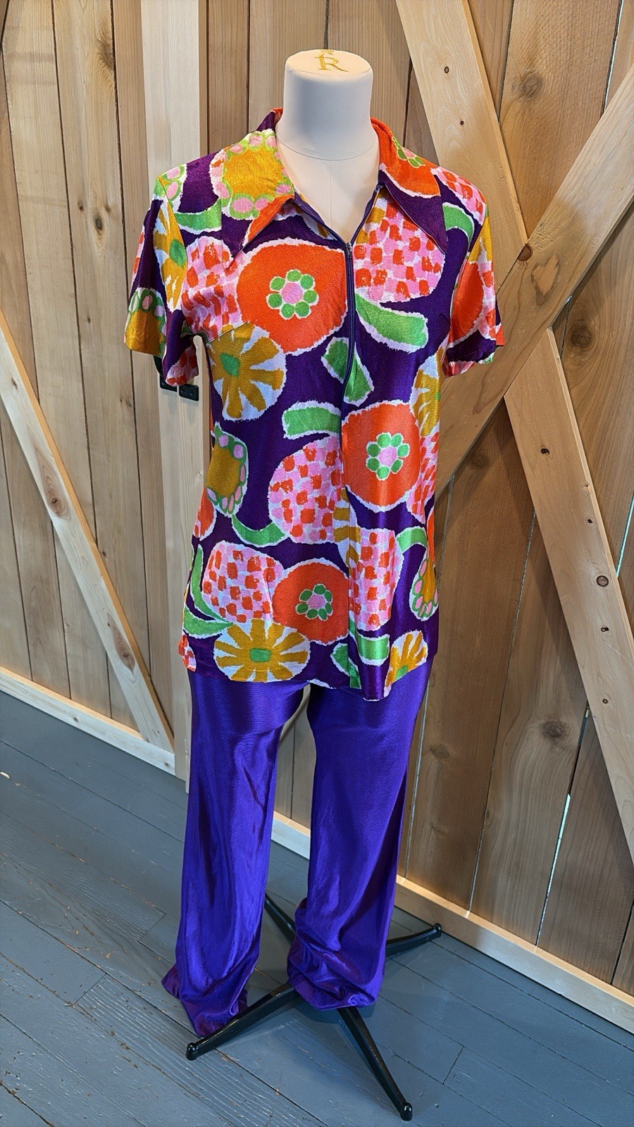 Vintage Flower Shirt And Pant Set