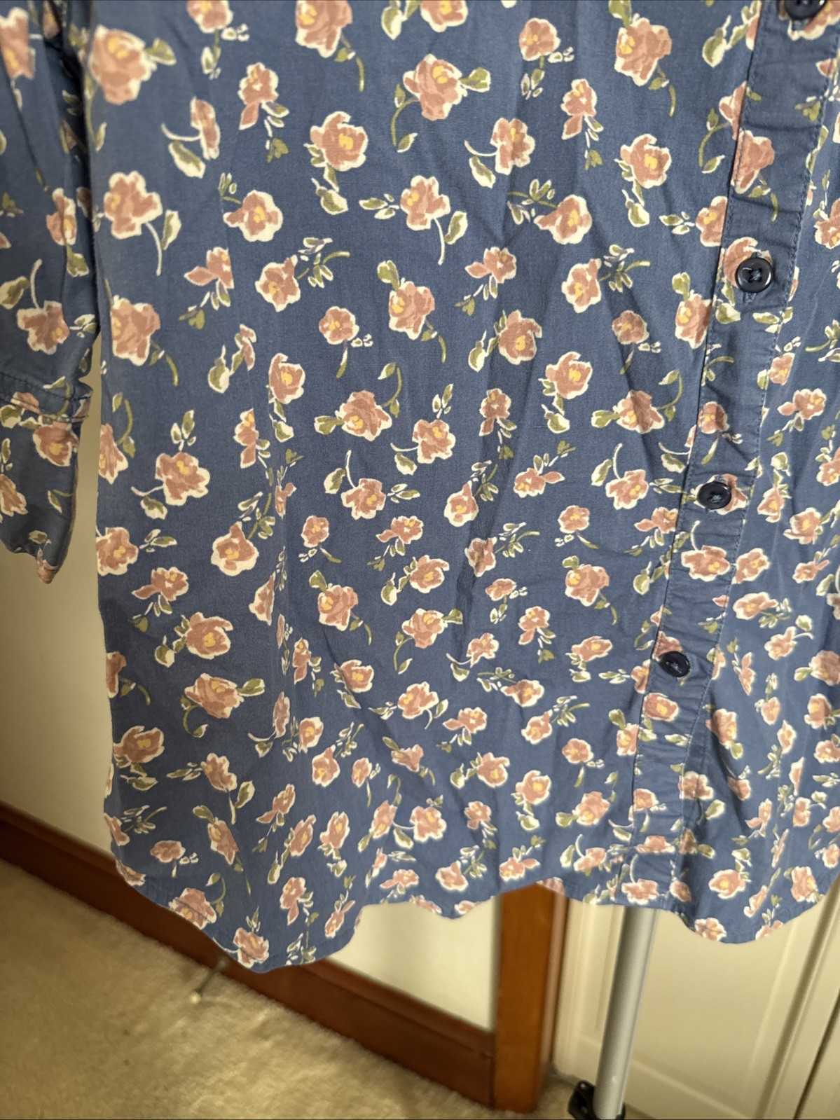 Vintage 90s Cherokee Floral Blouse Women’s XL Cottagecore Feminine 1/2 Sleeve