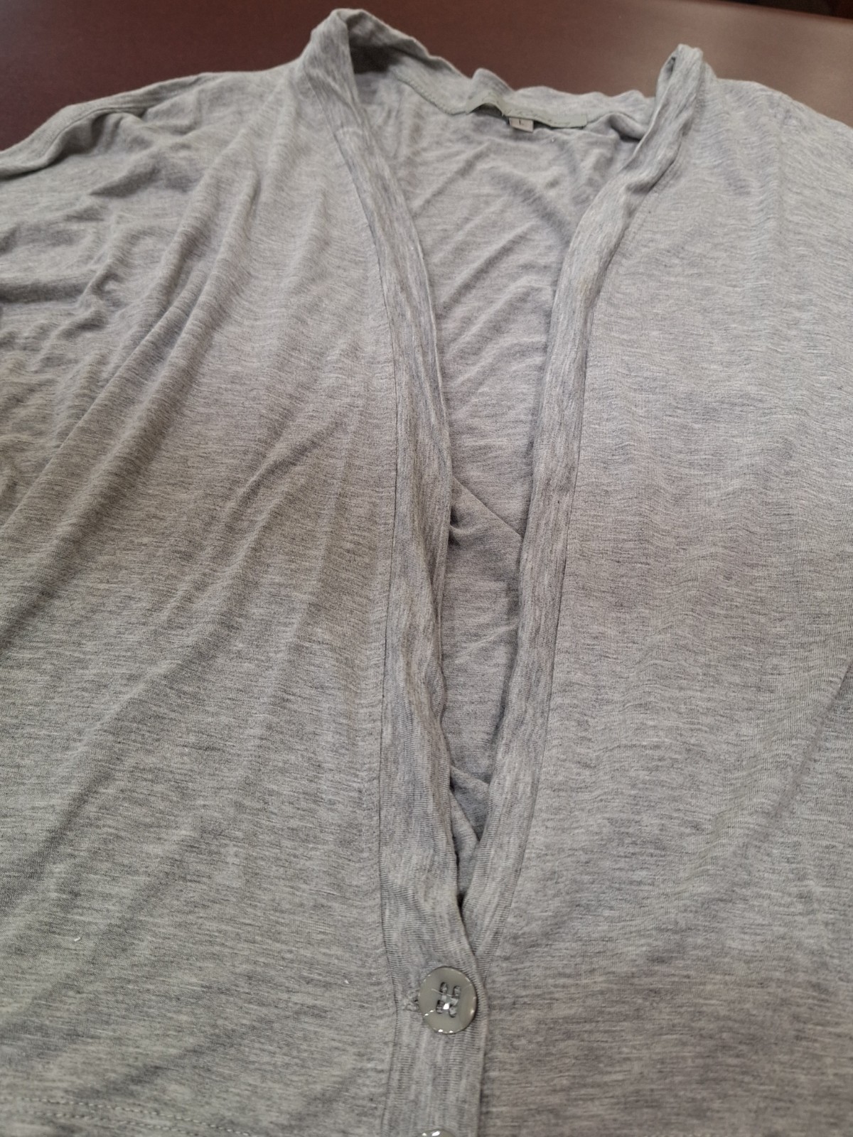 Vintage Emil Rutenberg Women’s Large Gray Cardigan Jacket Dolman Sleeve 2 Button
