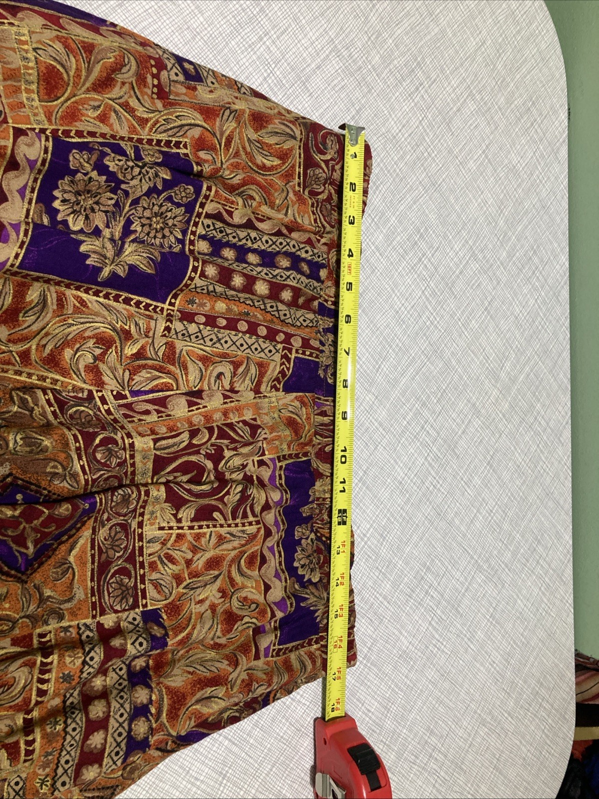 Vtg 80s 90s More Jazz Rayon Blouse Skirt Set Plus Sz 18 Tapestry Boho Floral USA