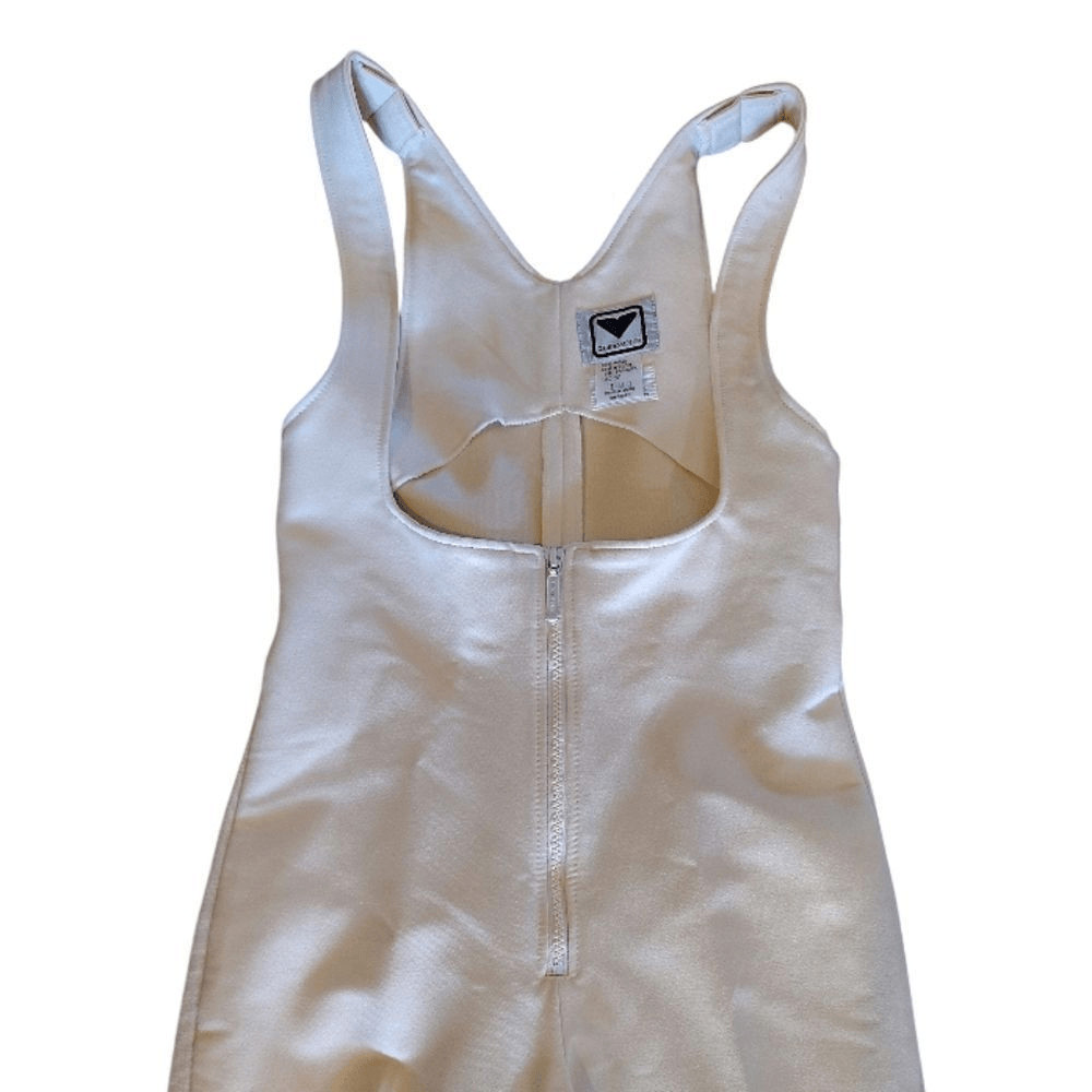 Obermeyer VTG Ivory Snow Ski Bib Softshell Stirrup Wool Jumpsuit SZ 12
