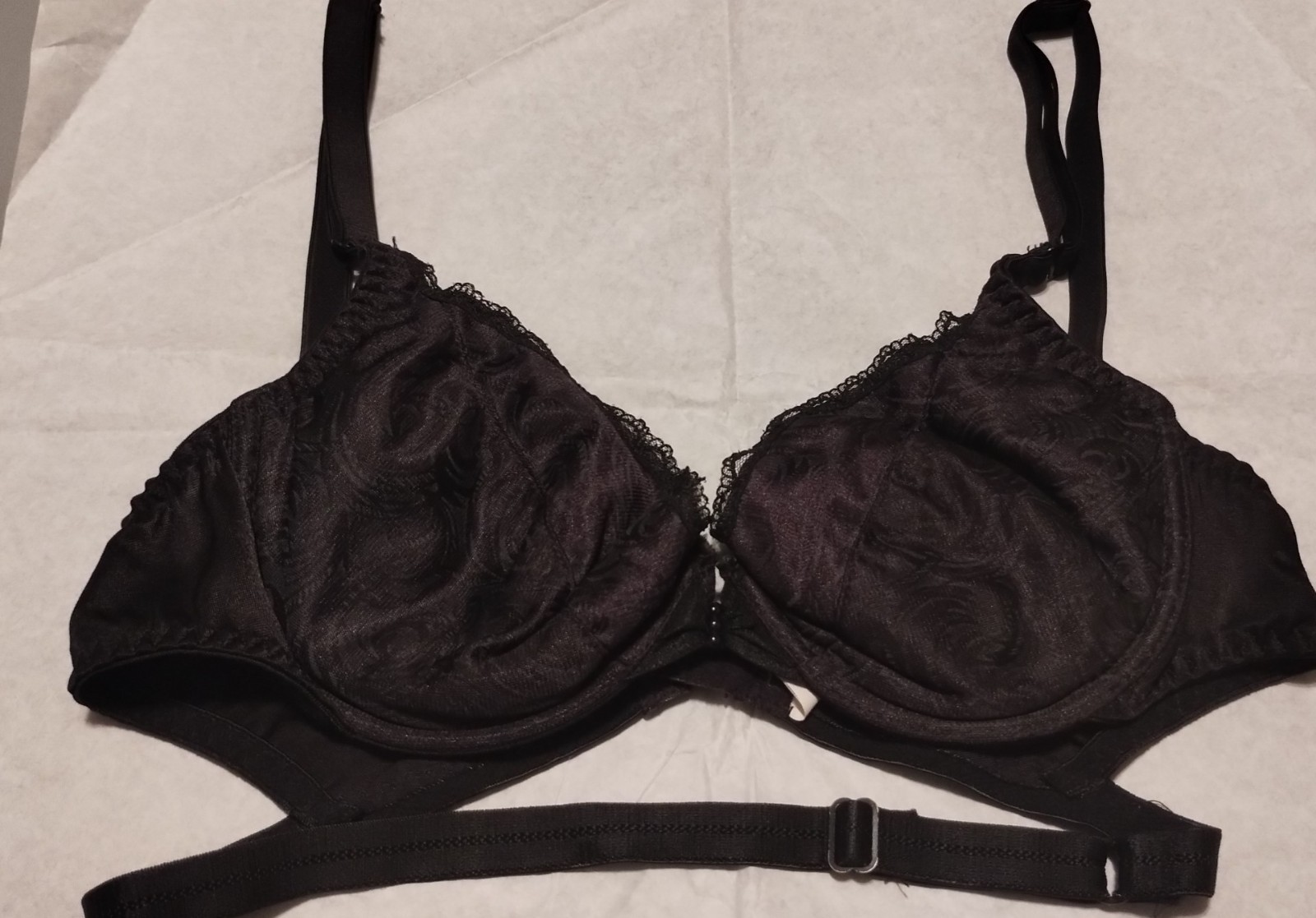 Vintage Backless By Smoothie UNDERWIRE BLACK Bra 36C 079J2