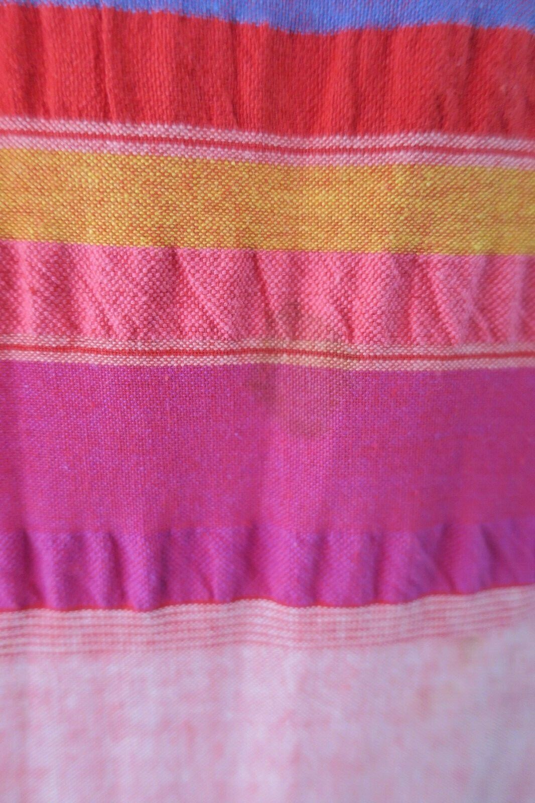 Vtg 70s Puffy Sleeve Sundress Dress Willi of California Striped Drop Waist sz 4