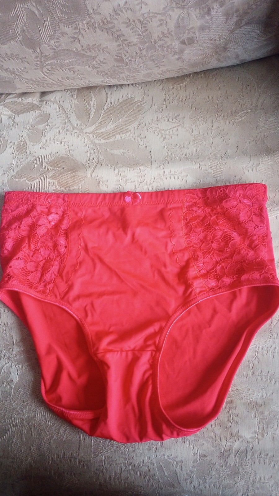 Vintage KMART Pink K Lace 1x Red Brief Panties Second Skin