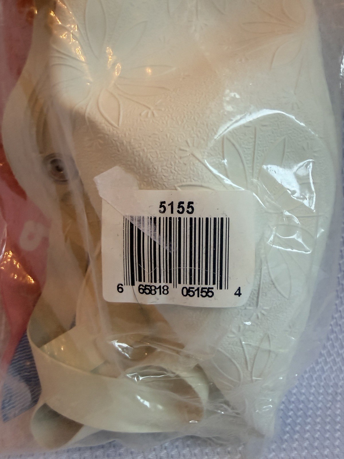 Vtg NOS Ivory Rubber Swim Bathing Cap AQUAPRO 5155 w/ strap Flower Design