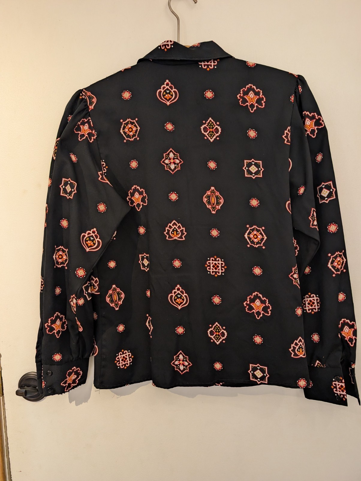 Vintage 1970’s Levi Strauss & Co ruffle button blouse shirt Women Med Retro Rare