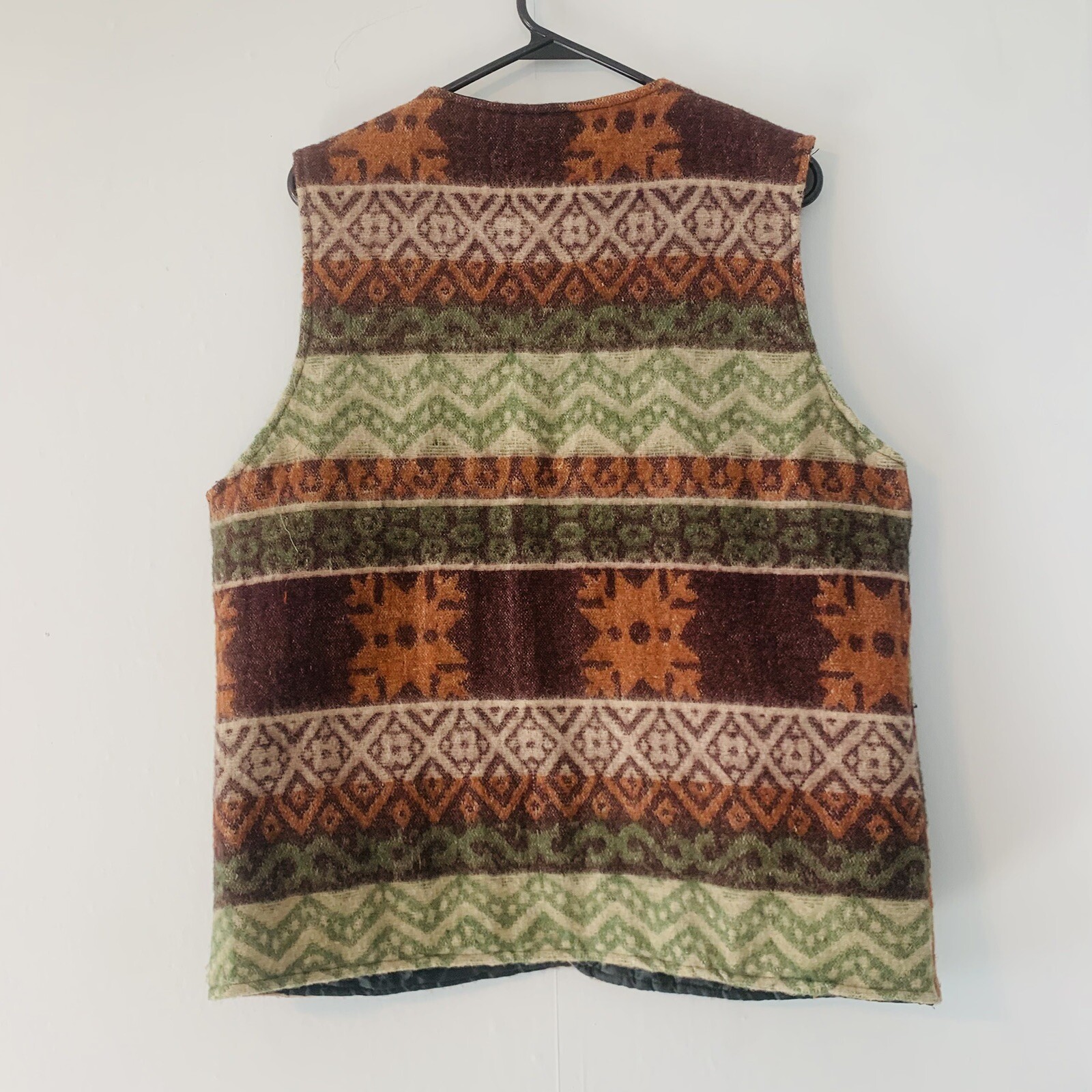 Vtg Speed Limit MPH Women’s Vest Sz L Wool Blend Quilted Lined Southwest Desert