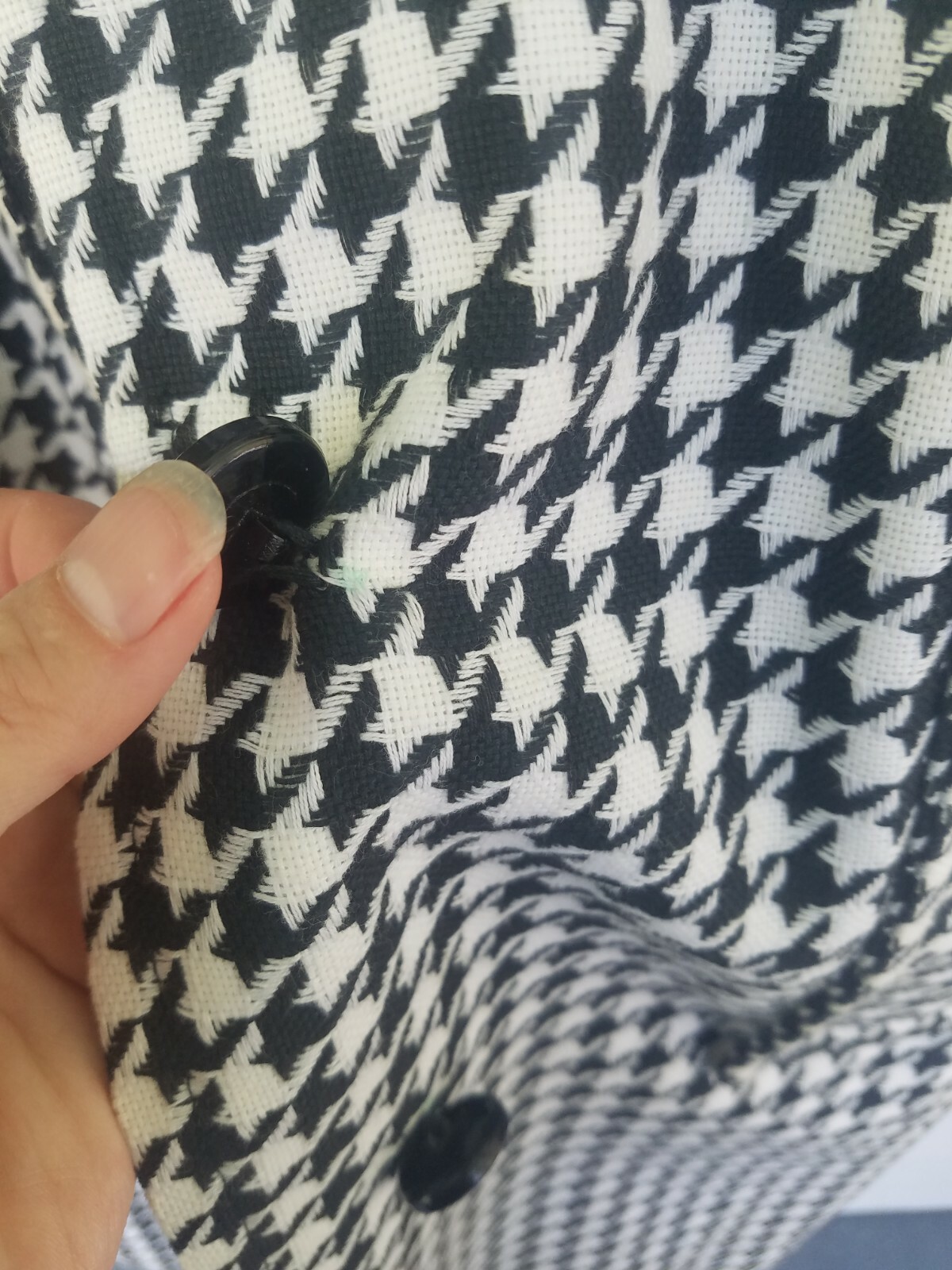 Womens Houndstooth Peacoat Jacket Vintage 50s 60s S/M Thalhimers Union Made