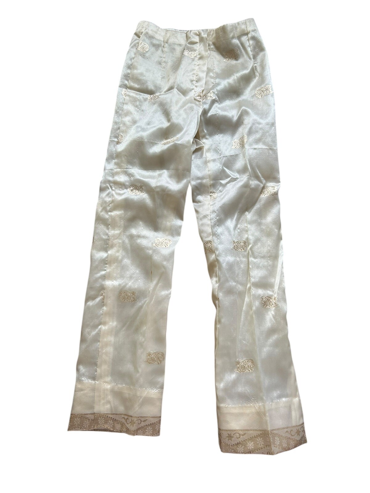 Vtg 60s Metallic Gold Brocade Tunic & Pants Outfit Set ELLI Europe Craft
